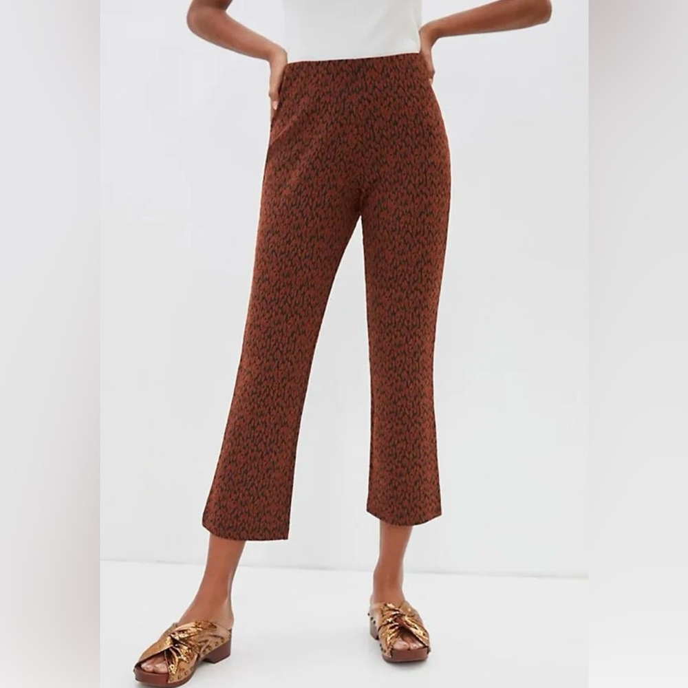 FREE SHIPPING Anthropologie Kick Flare Leopard Pants